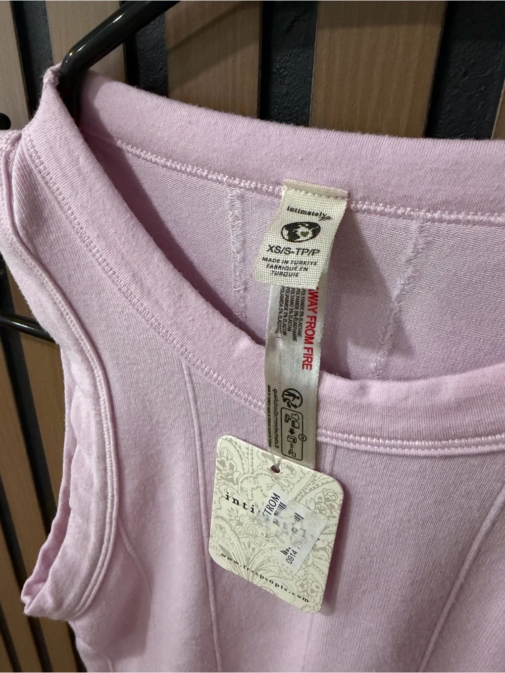 Free People Ribbed High - So Soft Seamless Modal tank in pink destiny